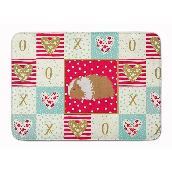 Carolines Treasures 19 x 27 in. Texel Guinea Pig Love Machine Washable Memory Foam Mat CK5437RUG - main